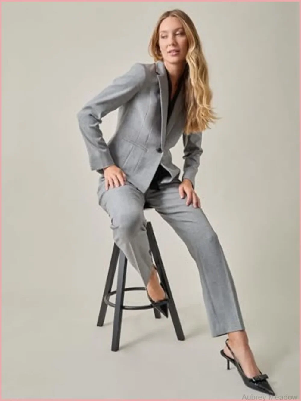 Petite Stretch Crepe One Button Blazer - Slim Fit Suit Jacket
